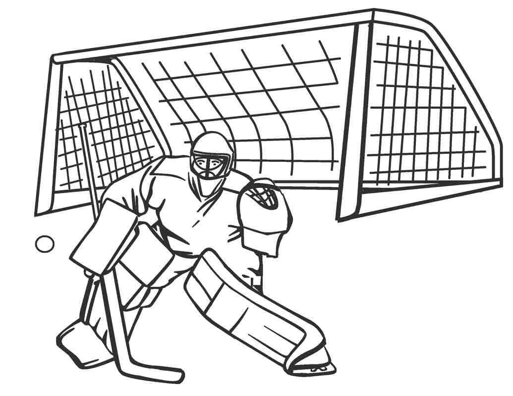 The Goalkeeper Saves The Goal Coloring Page