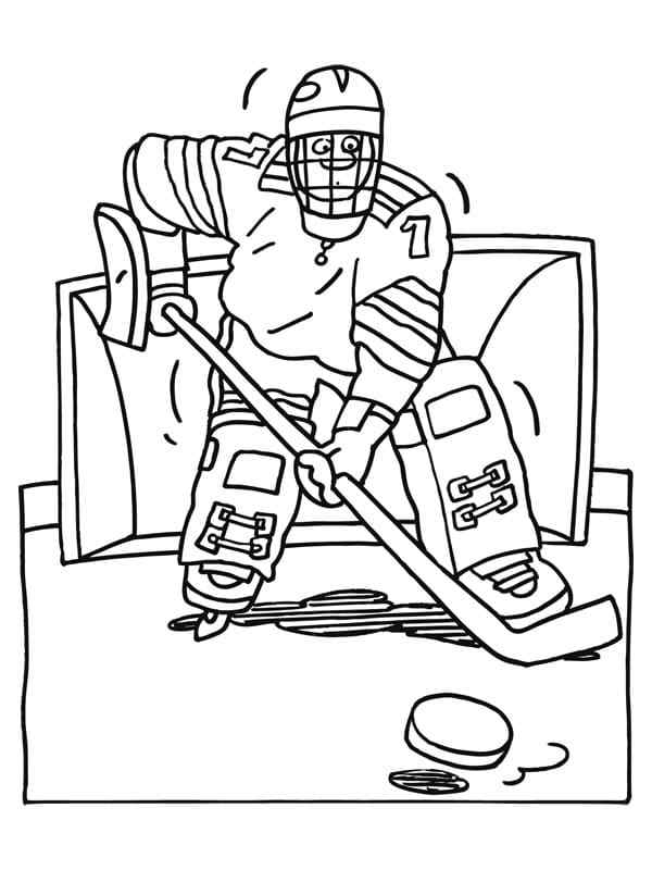 The Puck Flies Straight To The Goalkeeper Coloring Page
