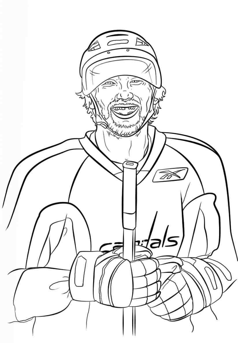 Three-time World Ice Hockey Coloring Page