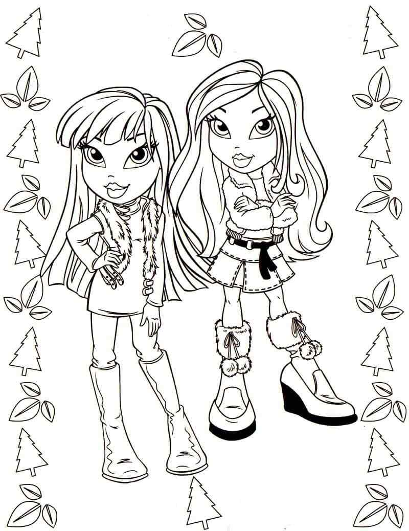 Unreal Coolies Dressed In Fashion Coloring Page