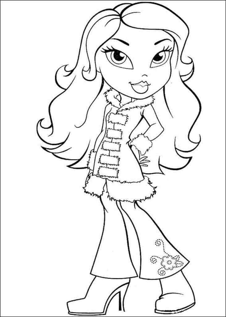 Warm Winter Coat For Jasmine Coloring Page