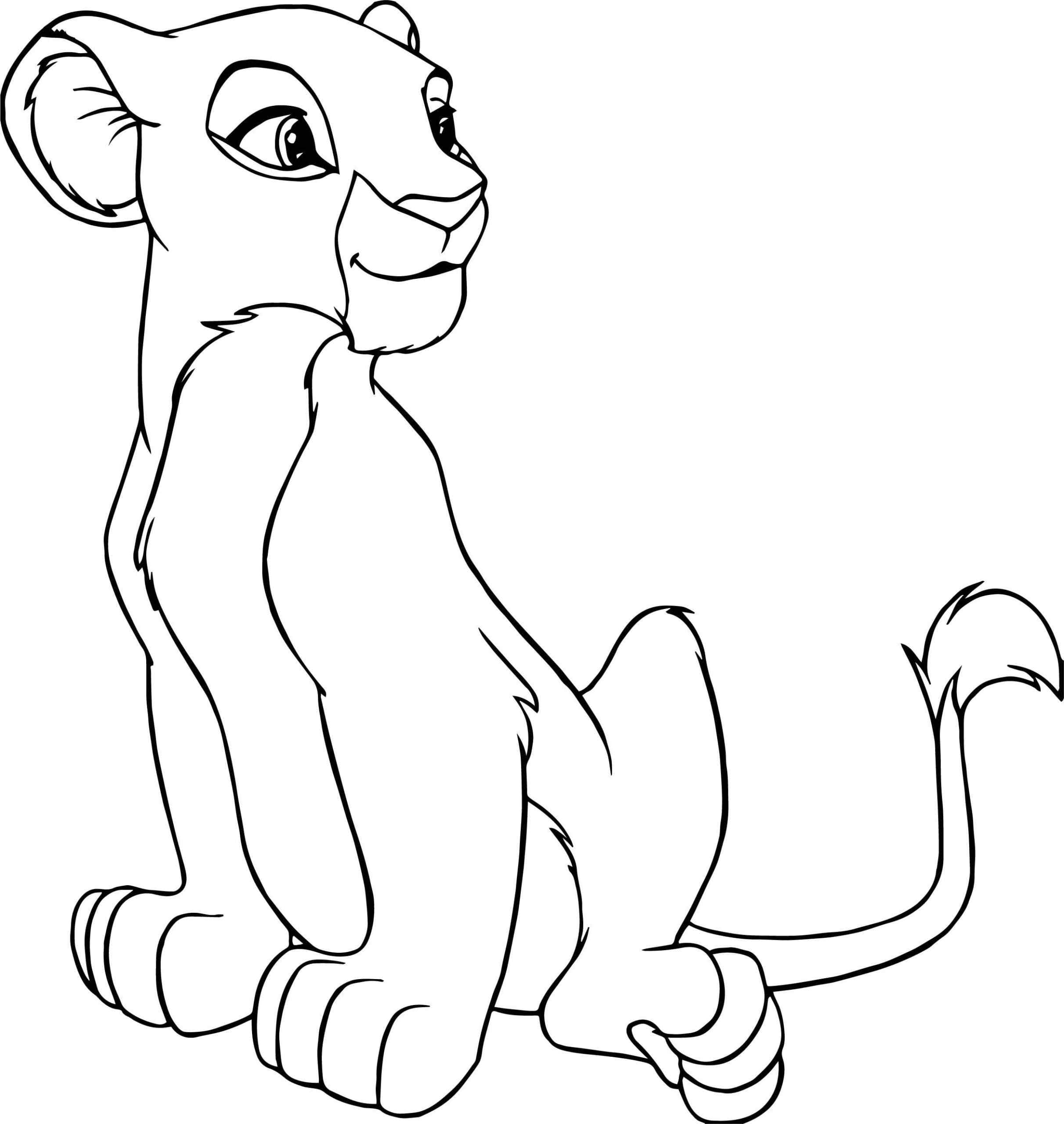 Well-groomed Neat Lioness Kiara Coloring Page