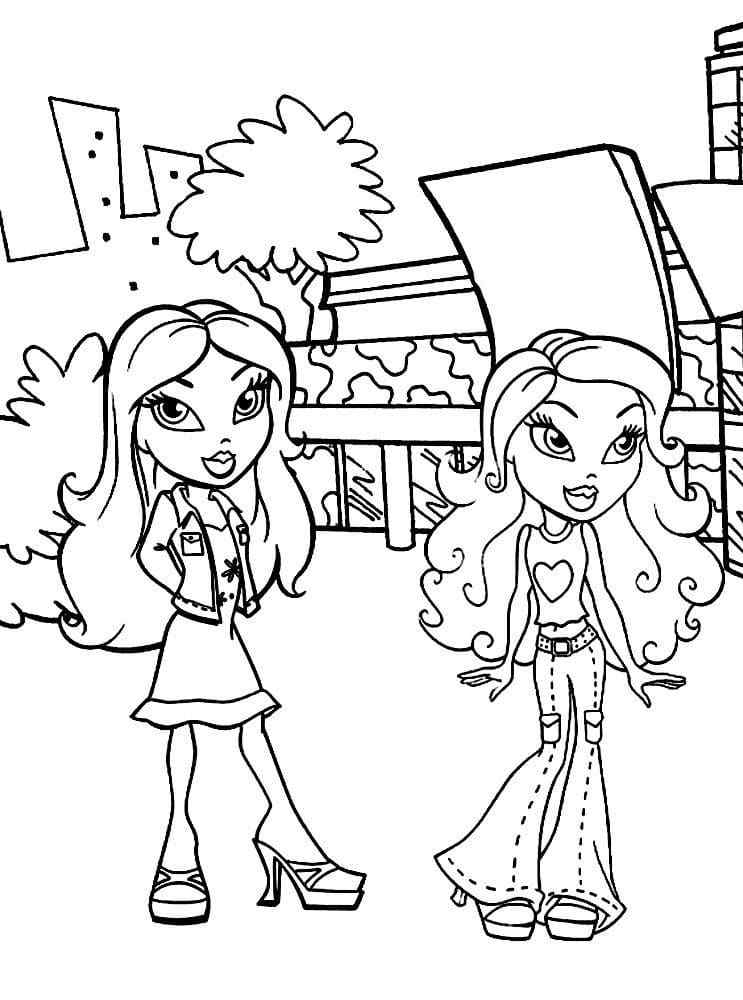 Stylish Firlfriend Clothes Coloring Page