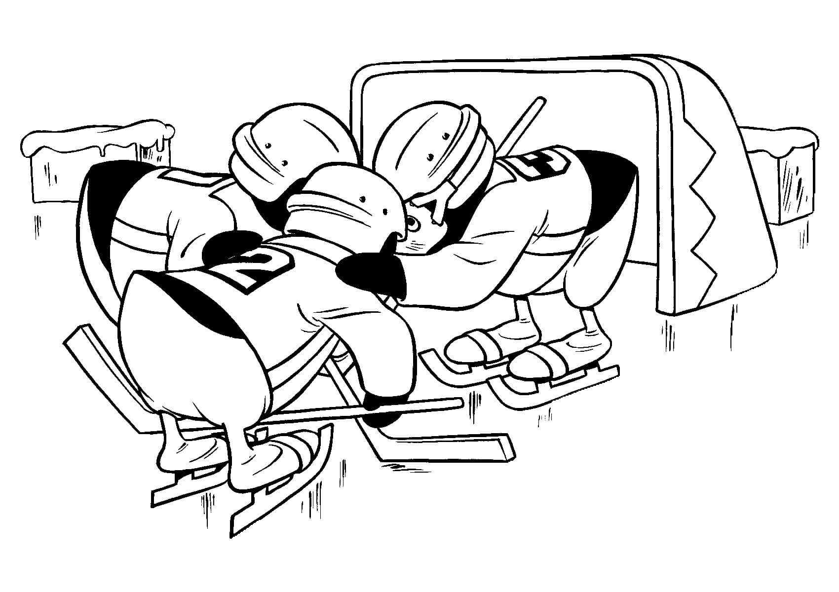 New Cute Hockey Coloring Page