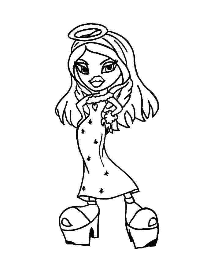 With An Angelic Halo Over Her Head Jasmine Coloring Page