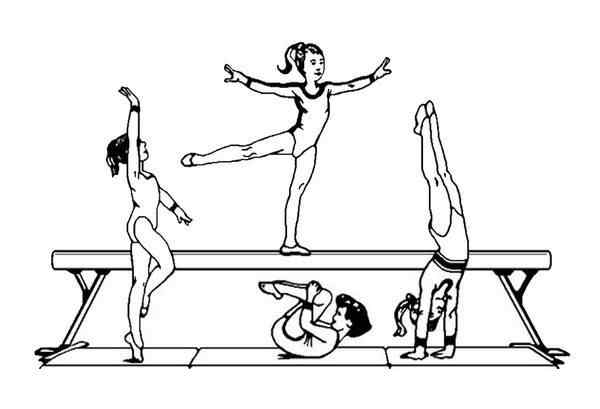 Woman Gymnastics Coloring Pages - Coloring Cool