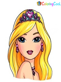 How To Draw A Princess Barbie Portrait – The Details Instructions Coloring Page