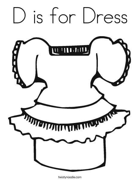 Dress For New Princess Coloring Page