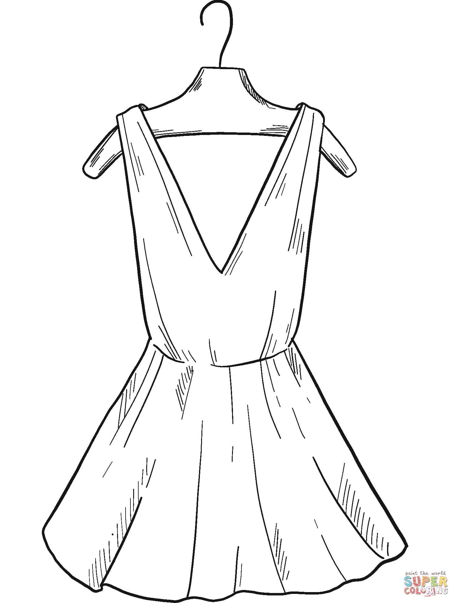 Dress For Nice Girl Coloring Page