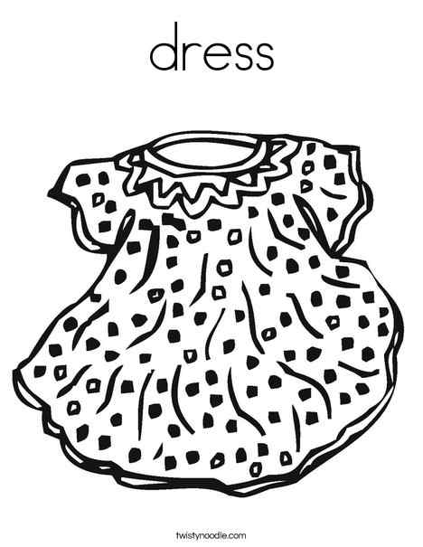 Nice Dress For Girl Coloring Page