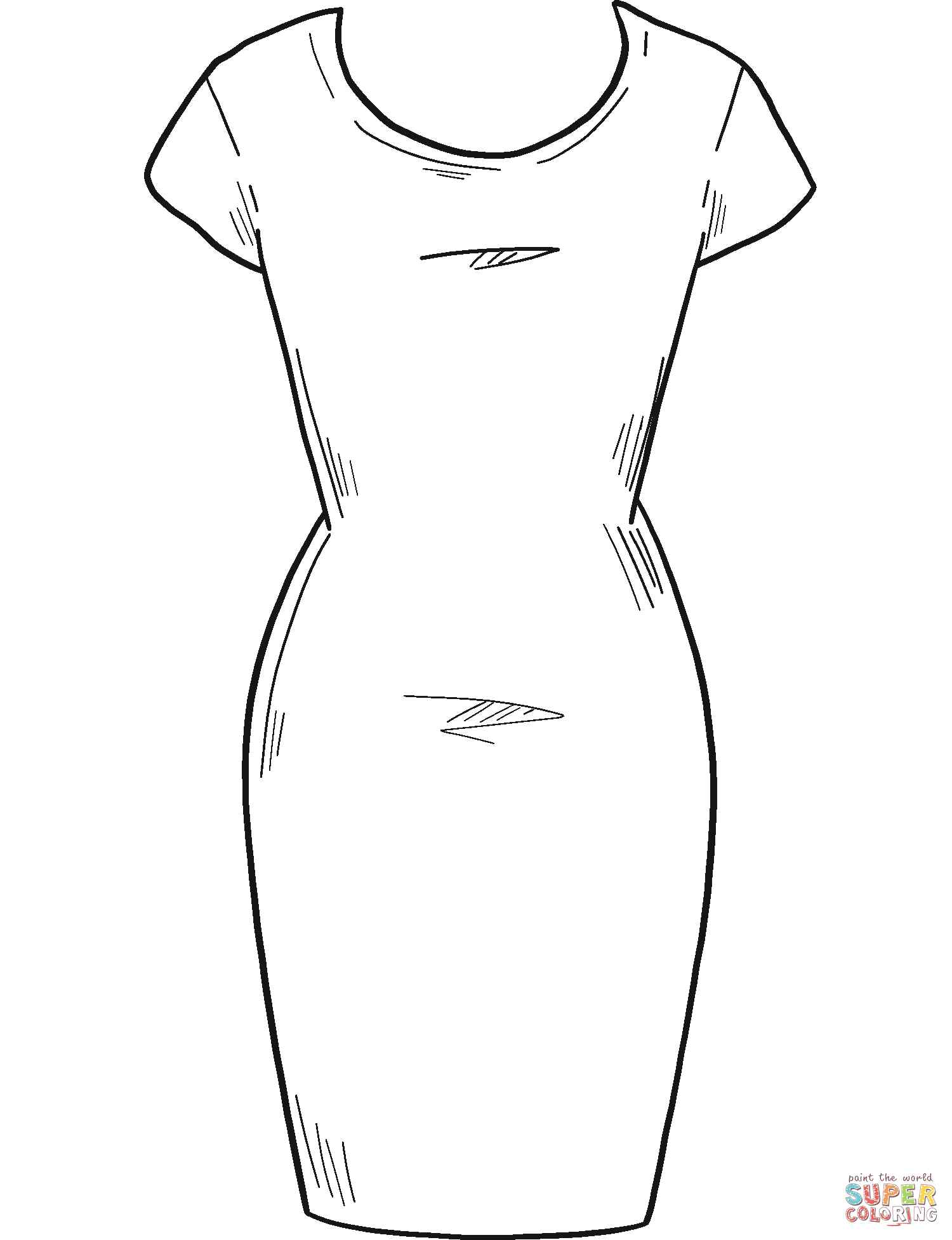 New Dress To Print Coloring Page
