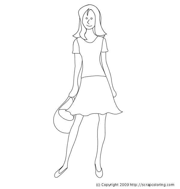 New Cute Dress For Princess Coloring Page