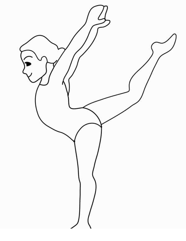 Gymnastics Kizi Coloring Page