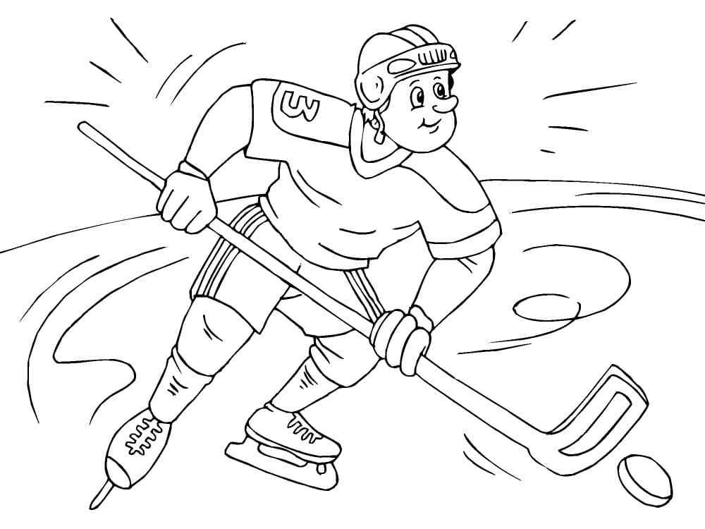 Joyful Hockey Player