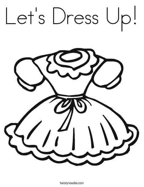 New Dress For Kids Coloring Page