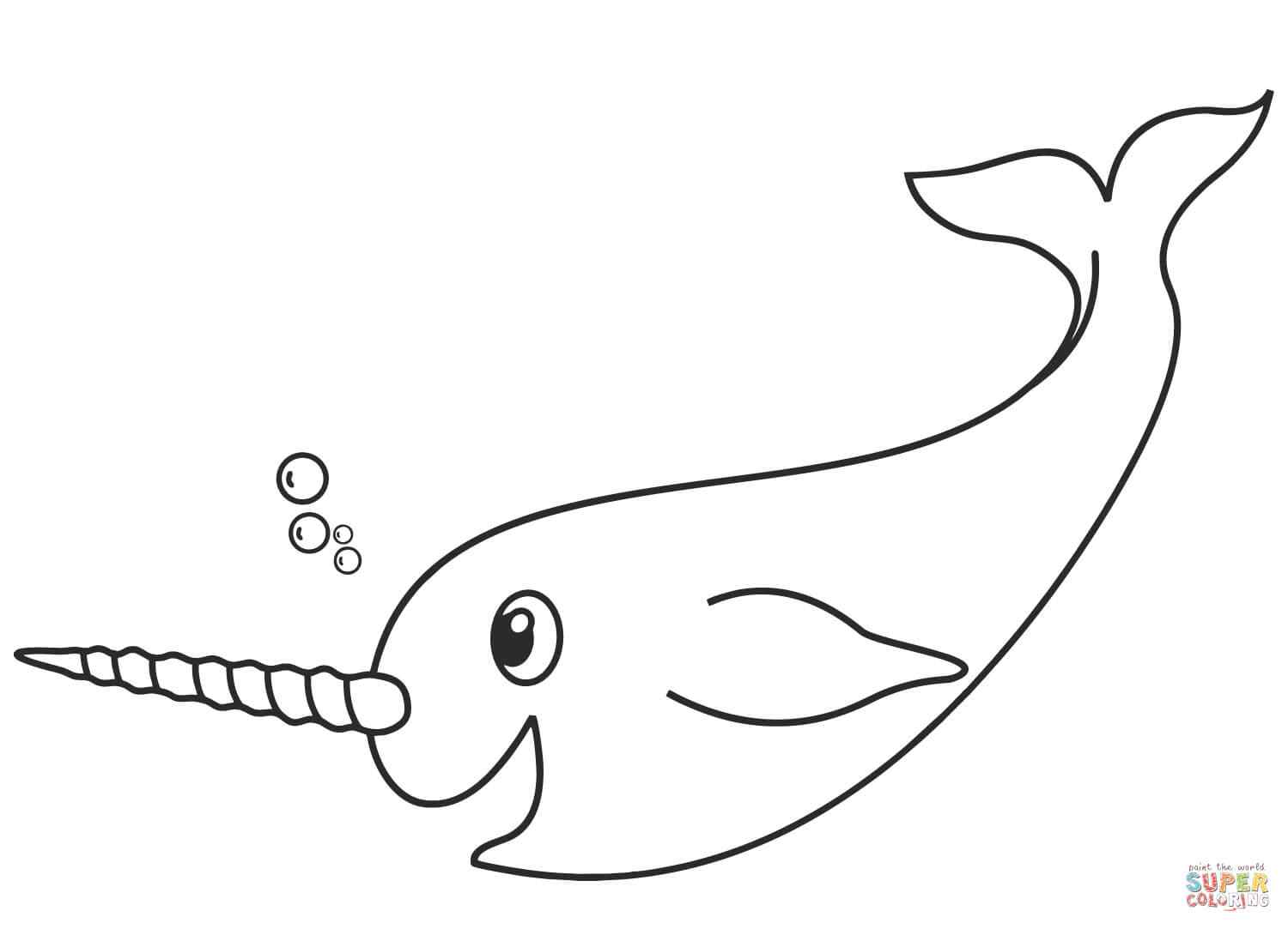 Cute Narwhal For Kid
