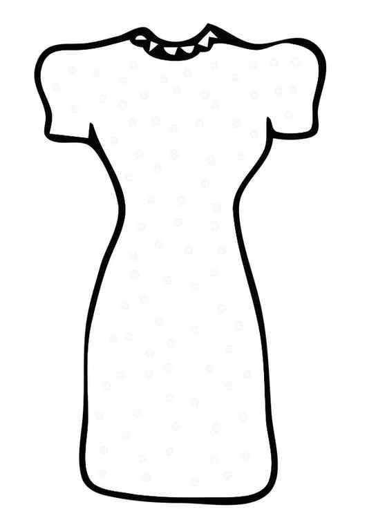 Simple Dress For Princess Coloring Page