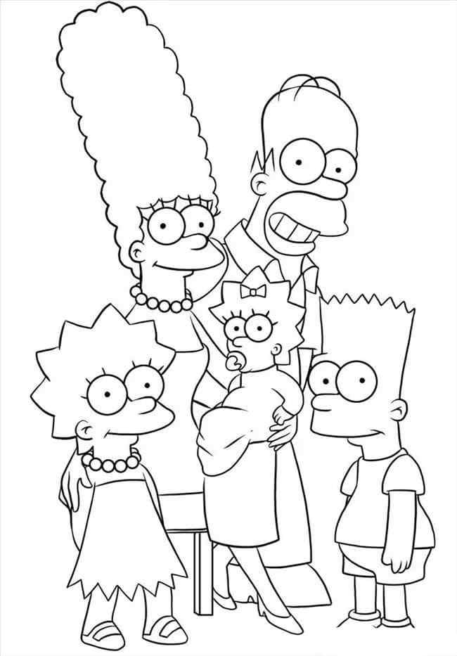 The Extraordinary Simpsons Coloring Page