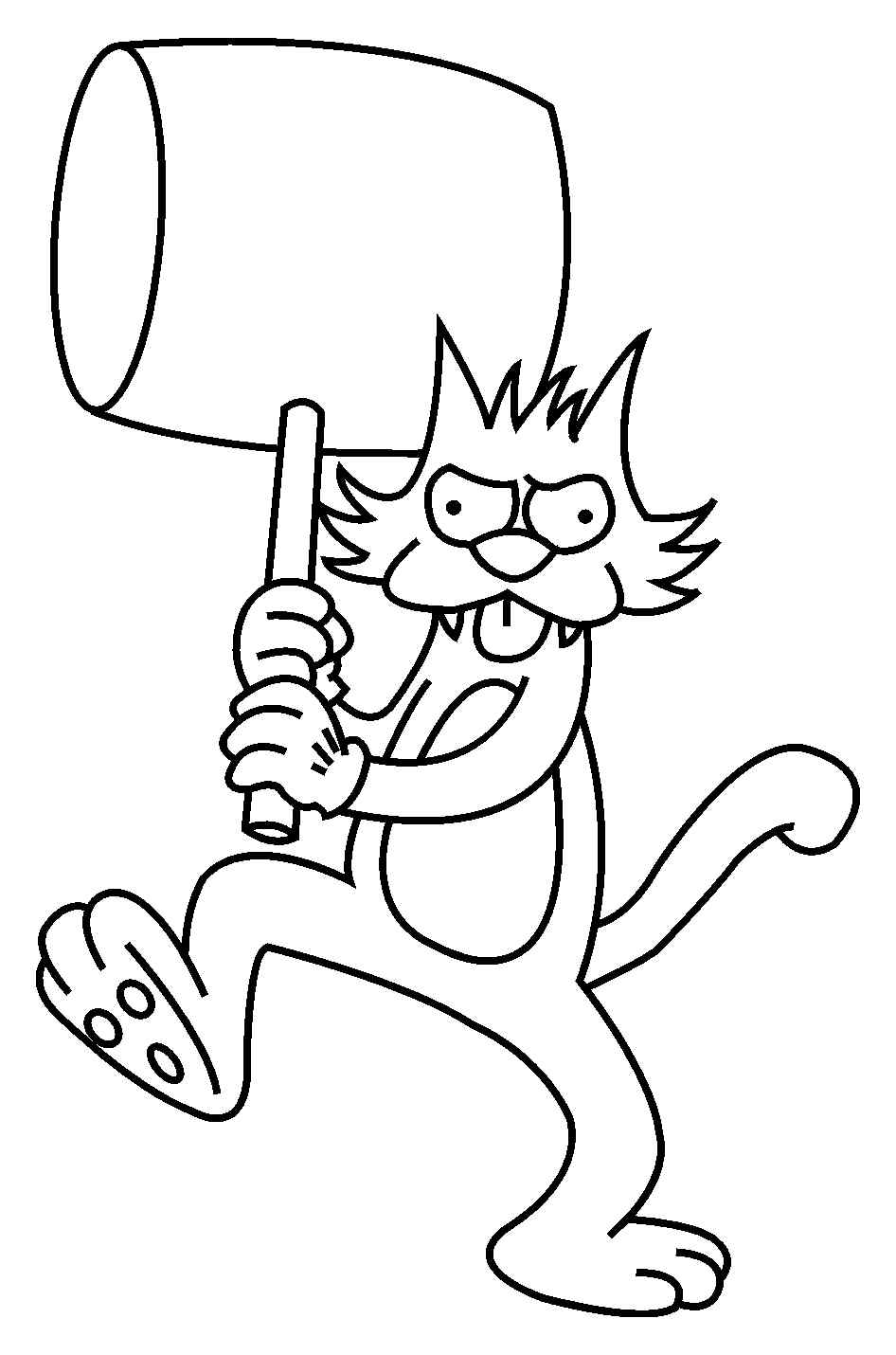 Simpsons With Tool Coloring Page