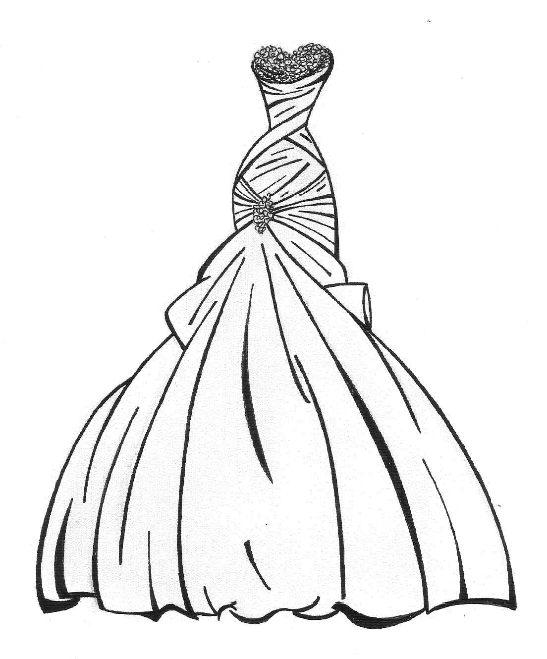 Dress For Wedding Coloring Pages   Coloring Cool