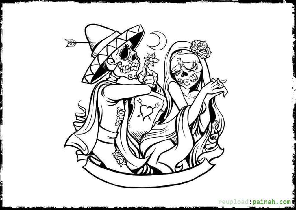 New Printable Day Of The Dead For Adult
