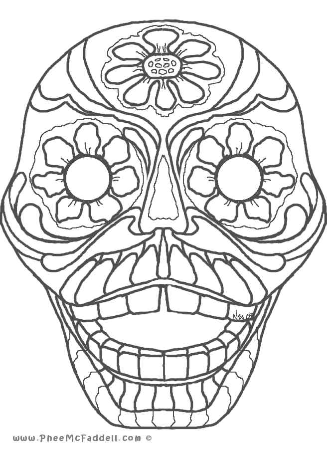 Printable Day of the Dead Mask