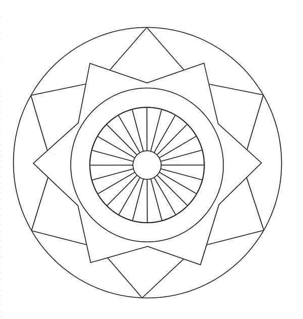 Easy Geometric Shapes Mandala