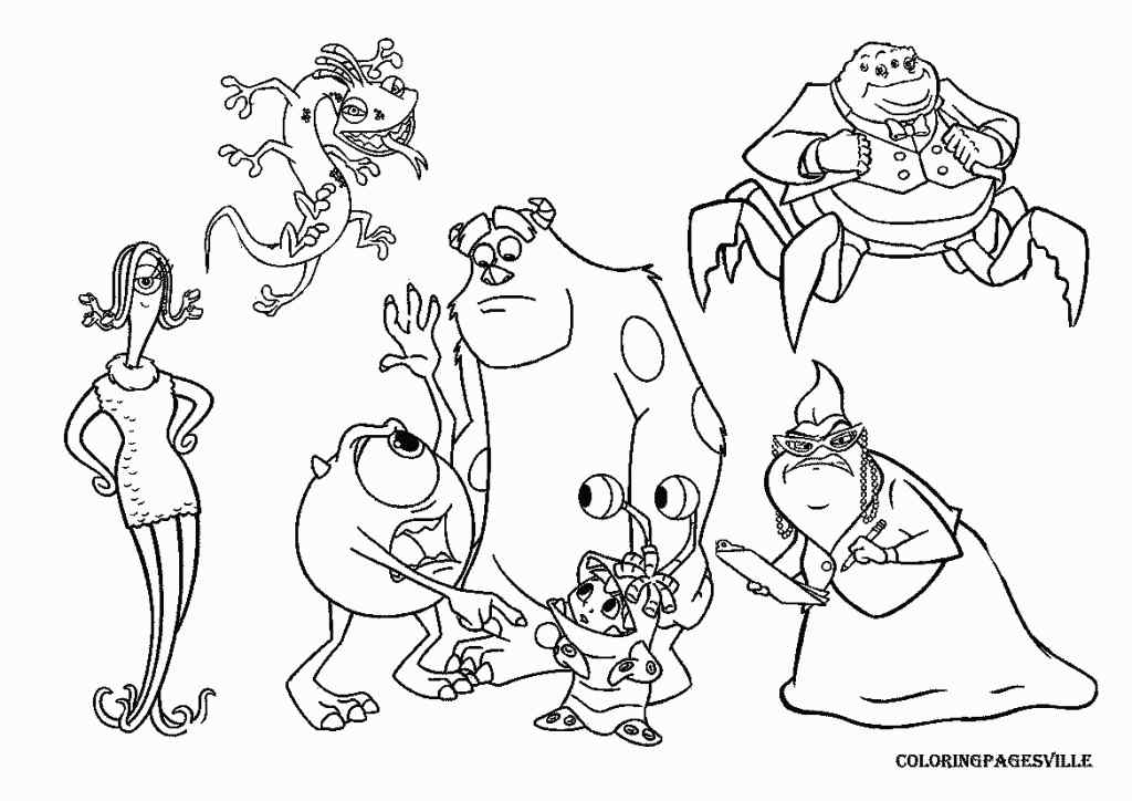Printable Monsters Inc Coloring Pages Coloring Cool