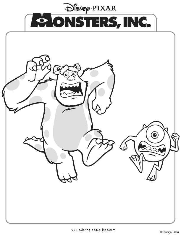 Enjoy New Monsters Inc Coloring Page