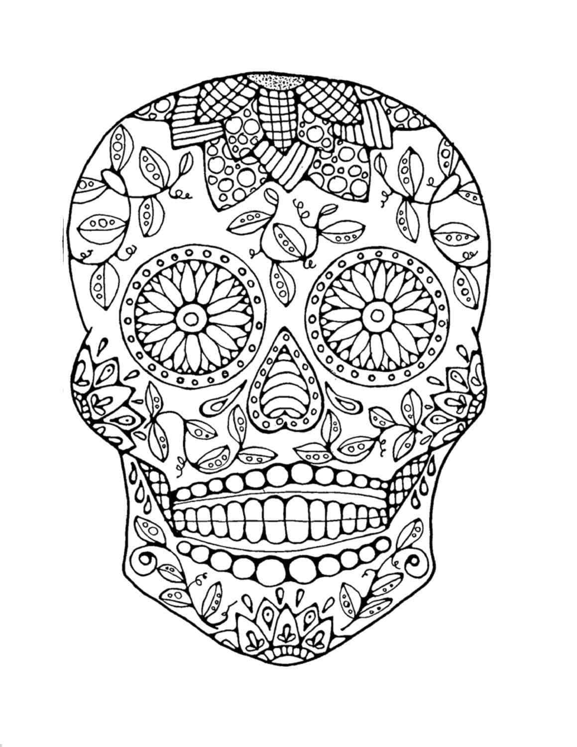 Patterned Drawing Of The Skull