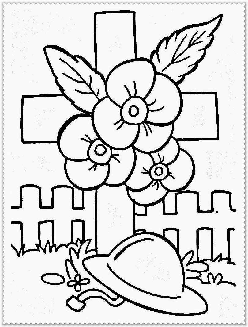 Remembrance Day Canada Coloring Page