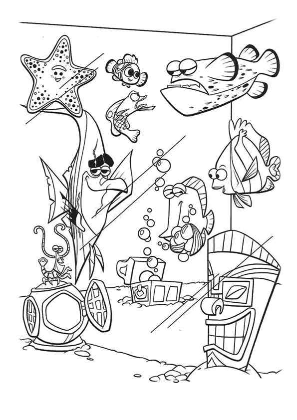 The Tank Gang For Finding Nemo Coloring Page