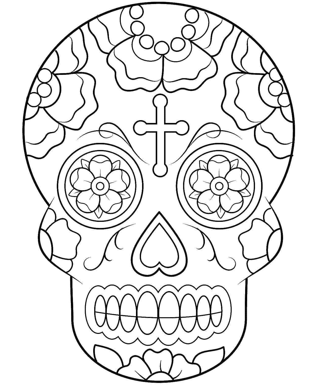 The Magical Image Of The Skull Coloring Page