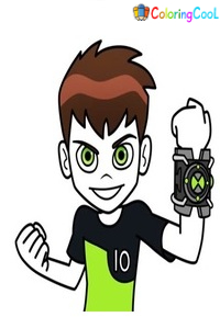 How To Draw Ben 10 Portrait – 6 Steps To Creating Ben 10 Drawing Coloring Page