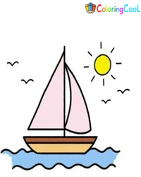 How To Draw A Boat  – The Details Instructions Coloring Page