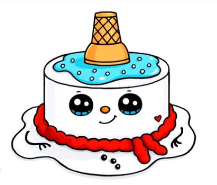 How To Draw A Birthday Cake - The Details Instructions 7