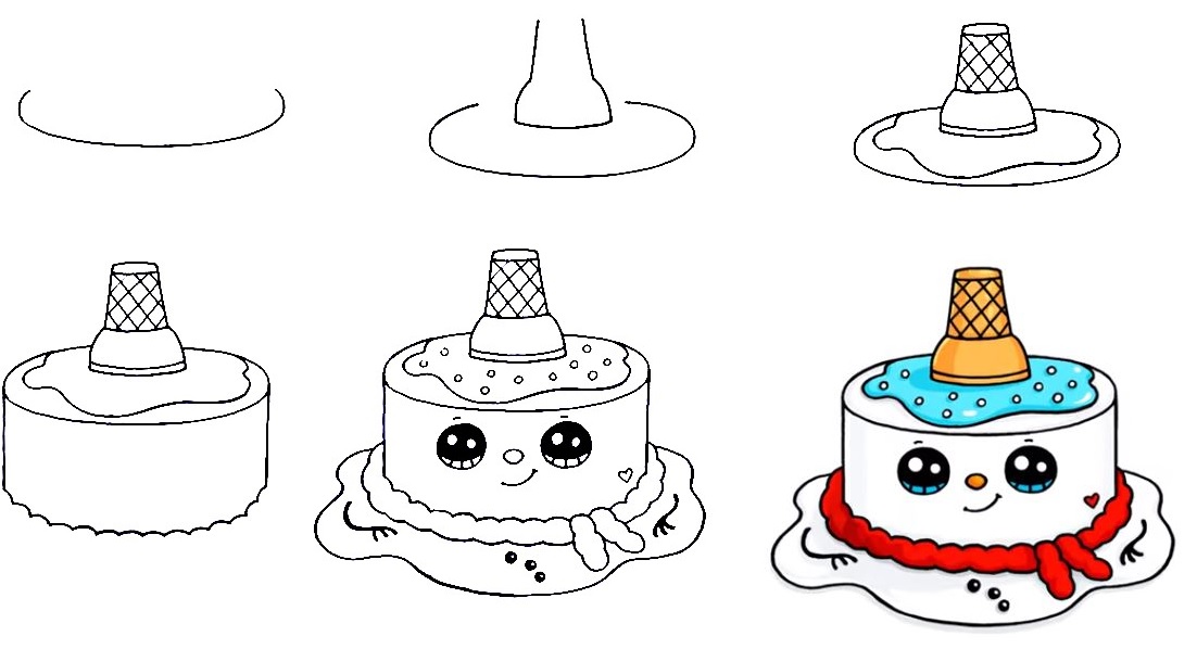 How To Draw A Birthday Cake - The Details Instructions 1 htdr cake