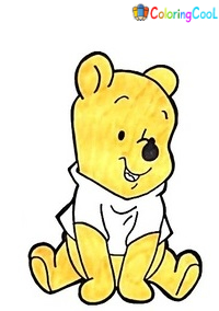 6 Easy Steps To Create Winnie The Pooh Drawing  – How To Draw Winnie The Pooh Coloring Page