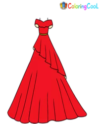 How To Draw A Dress – The Details Instructions Coloring Page