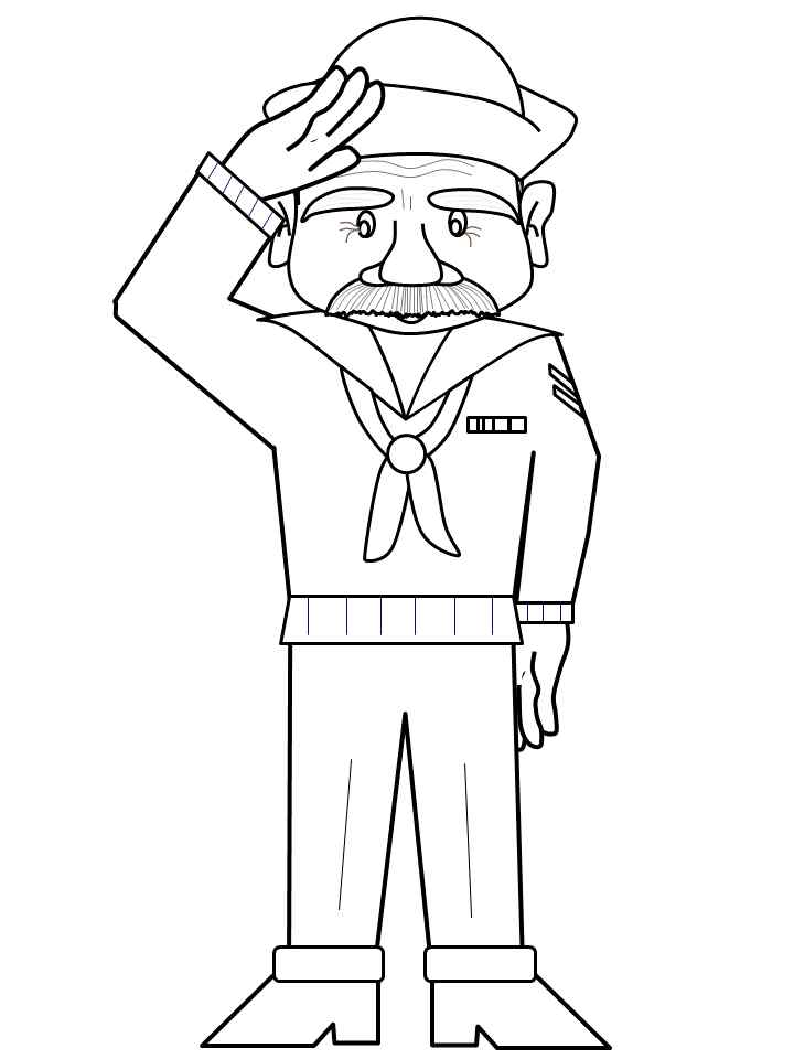 Simple Important Memorial Day Coloring Page