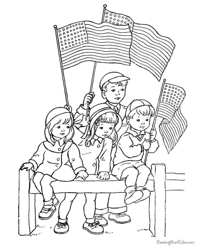 Print Simple Memorial Day Coloring Page