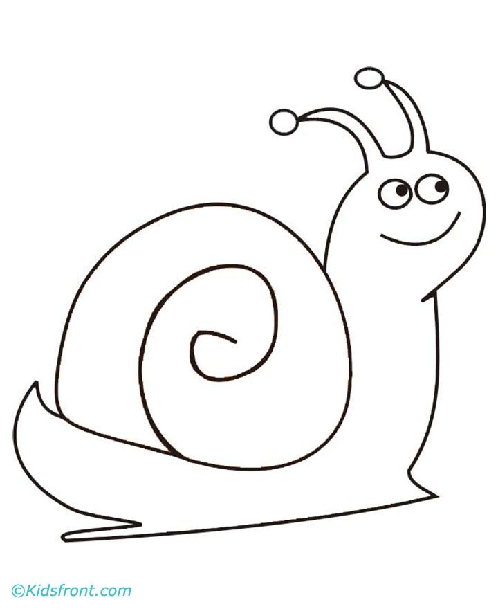 Printable Cute Snail For Kids