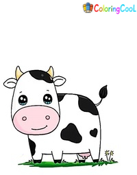 6 Steps To Get A Cow Drawing Coloring Page