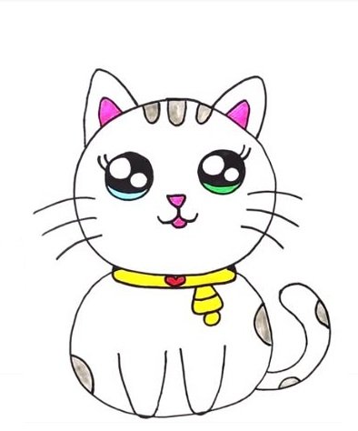 How To Draw A Cute Cat - The Details Instructions 10