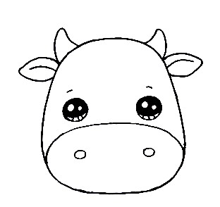 How To Draw A Cow - The Details Instructions 3 cow step3