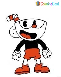 9 Easy Steps To Create Cuphead Drawing – How To Draw Cuphead Coloring Page
