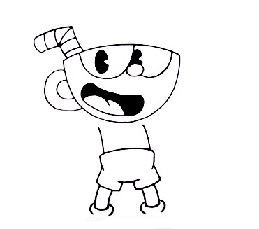 How To Draw Cuphead - The Details Instructions 8 cup step7