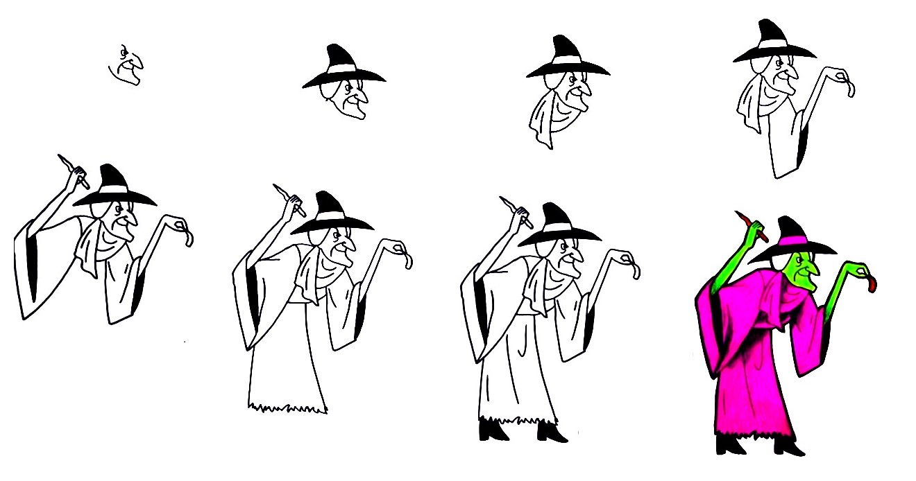 How To Draw Witch