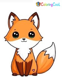 9 Simple Steps Creating A Cute Fox Drawing Coloring Page