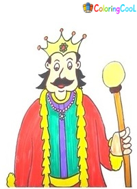King Drawing Is Complete In 9 Easy teps Coloring Page